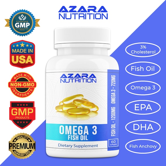 Omega 3 Fish Oil Improve Heart Health Brain Health Ultra Etsy