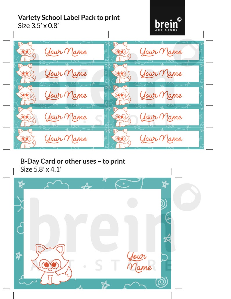 Printable Anime Name Tags