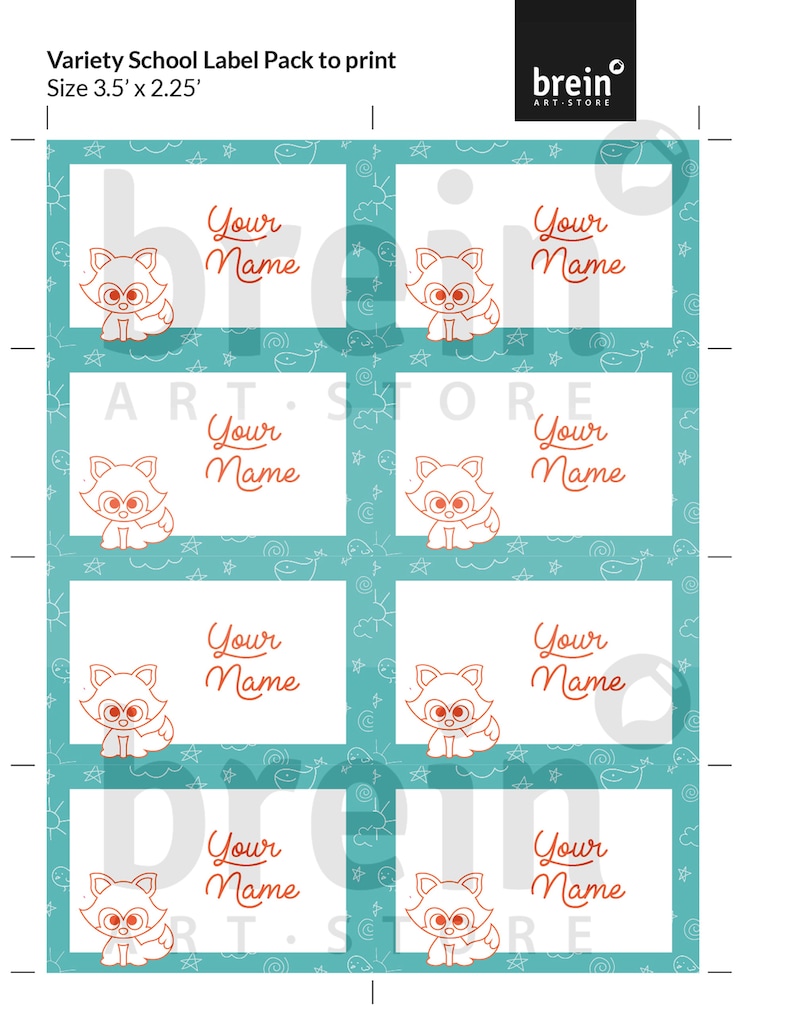 Printable Anime Name Tags