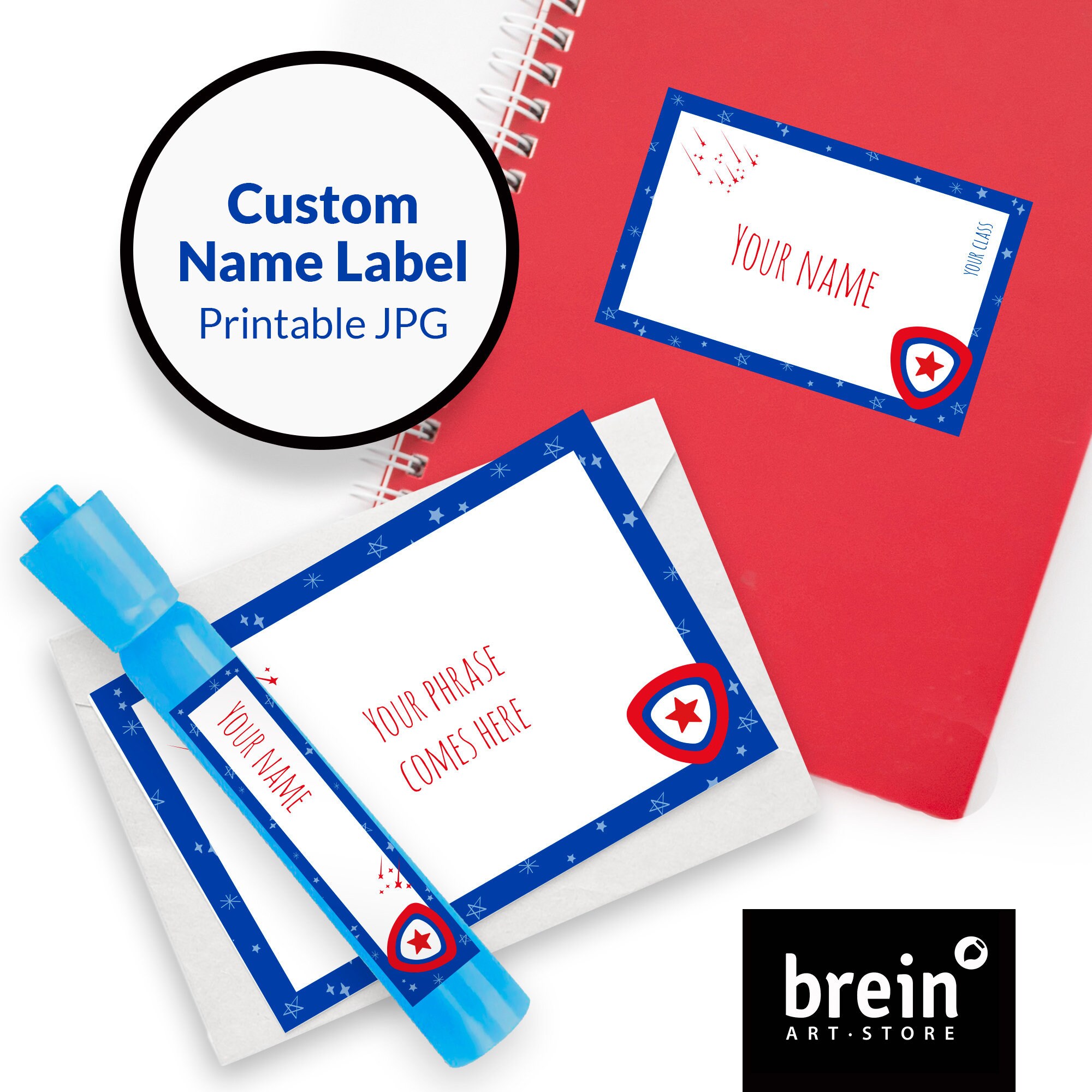 custom printable stickers anime school supplies kids name etsy new zealand