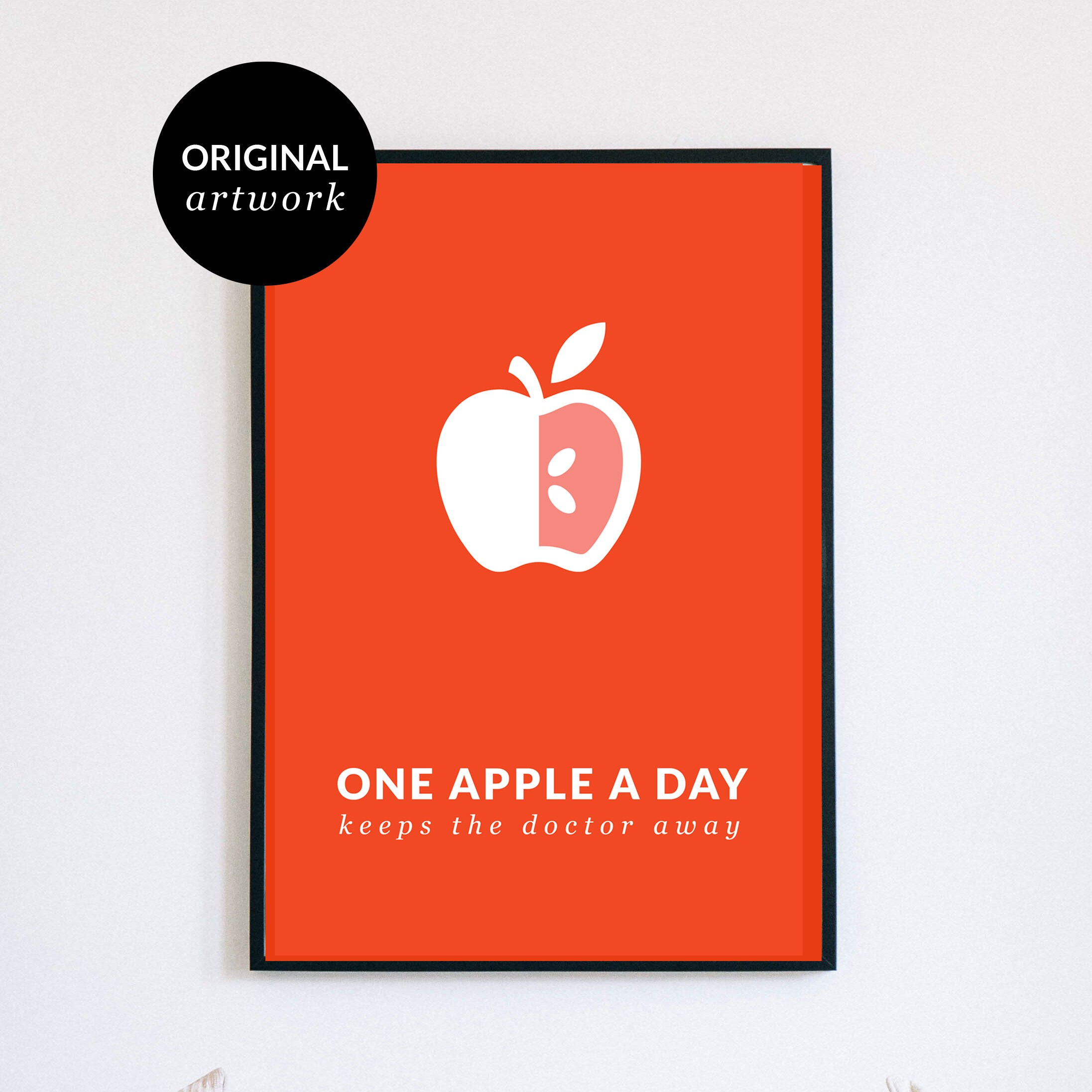 Kitchen Wall art Kitchen quote print Food Wall Art Apple Etsy España