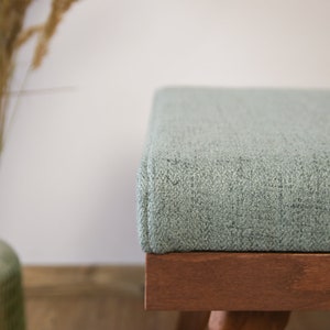 Vintage ottoman, mid century leg rest handmade in our shop, mid century ottoman,
