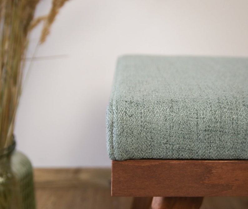 Vintage ottoman, mid century leg rest handmade in our shop, mid century ottoman,