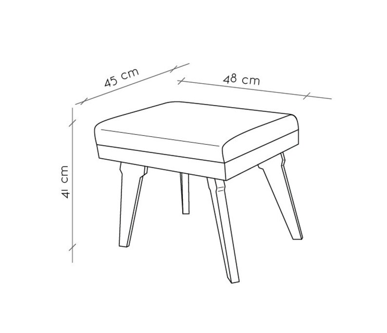 Mid Century Armchair and Ottoman Set in Green Fabric Handmade Etsy