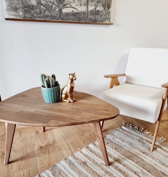 Mid century coffee table white deals