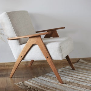 beige vintage armchair