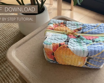 Isabelle Quilted Bag - Easy step by step instructions (no pattern required)