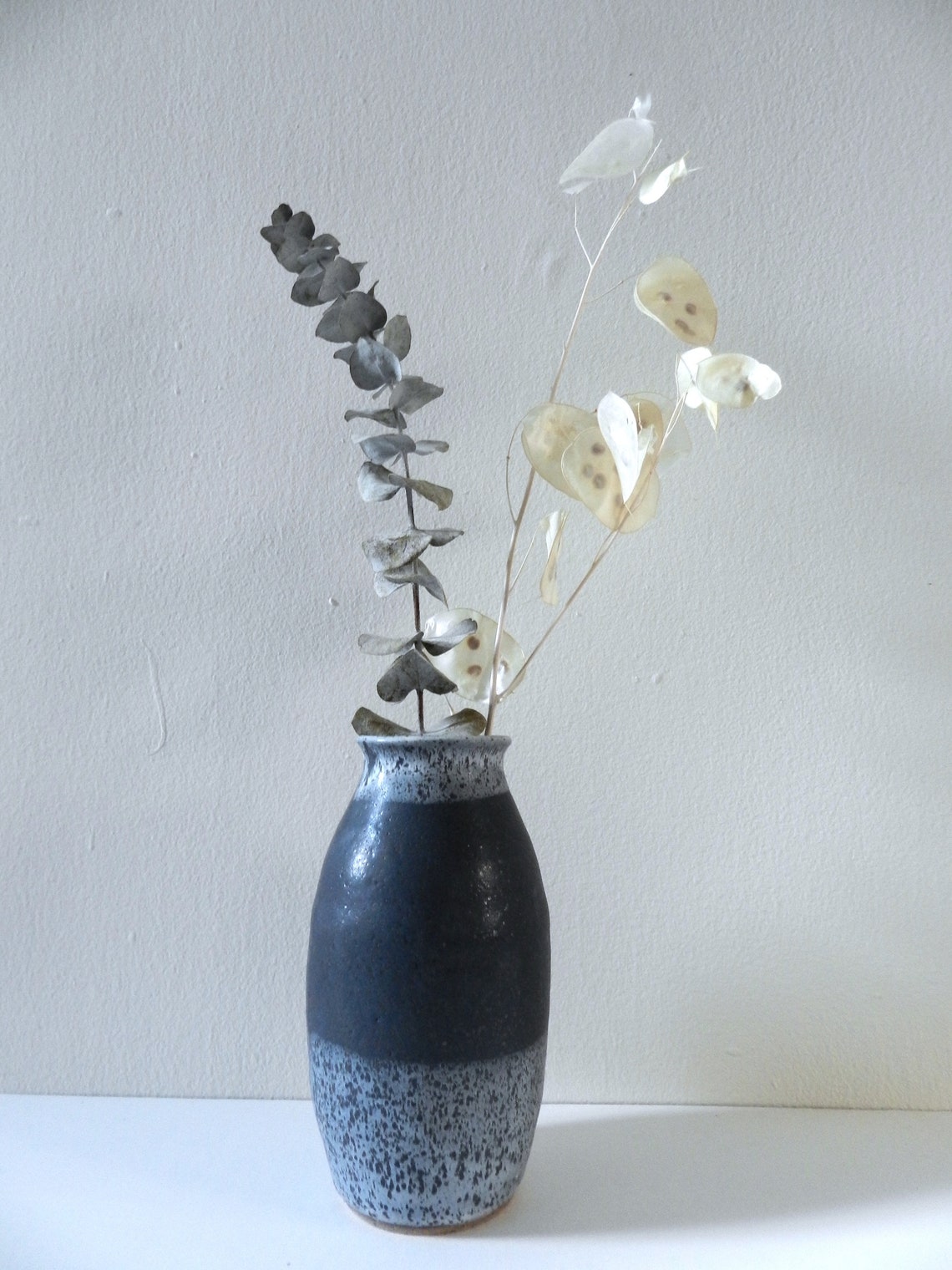 Handmade Black and White Striped Vase Etsy