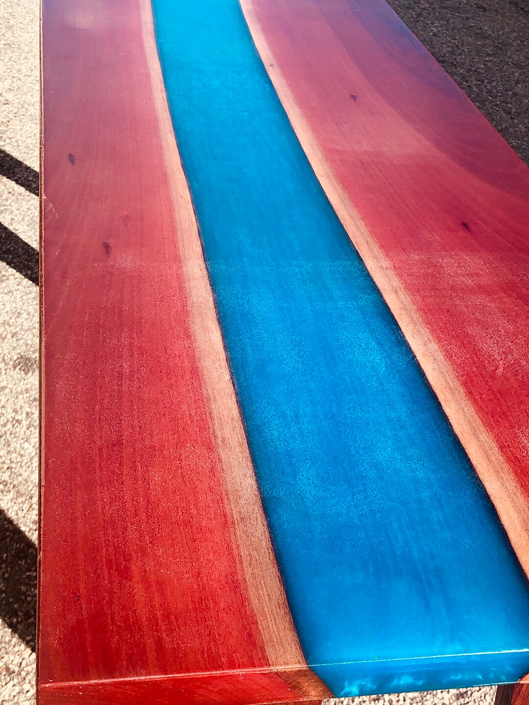 Sapphire Blue Resin Coffee Table Etsy