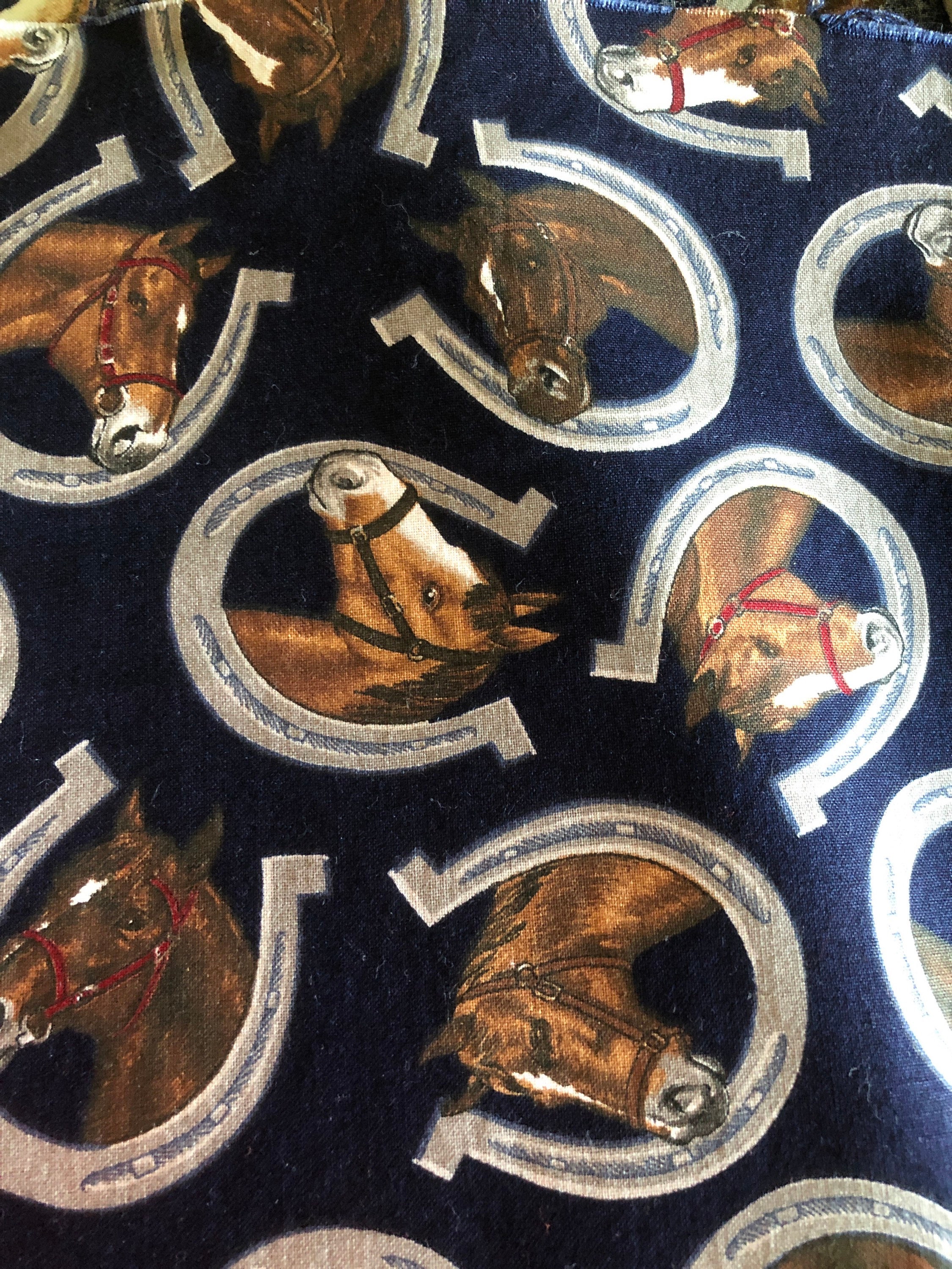 Horse fabric horse shoes 100 cotton fat quarters free Etsy