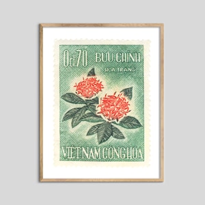 Vietnam Blumen Stempel Print