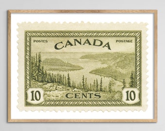 Canada Landscape Stamp Print