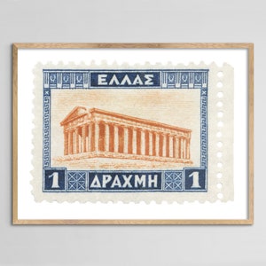Griechenland Akropolis Stempel Druck