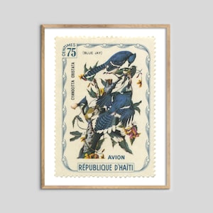 Haiti Blue Jay Stempel Druck