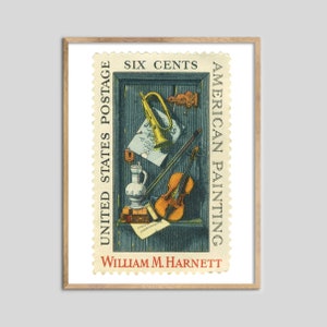 USA William M. Harnett Amerikanische Malerei Stempel Druck