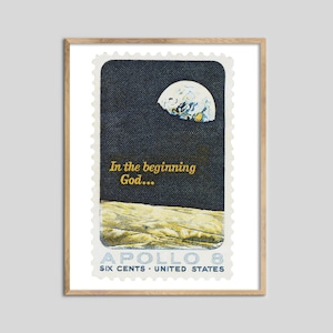 USA Apollo Earthrise Stempel Druck