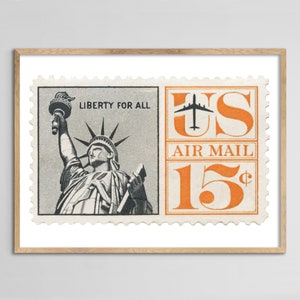 USA Liberty Luftpost Stempel Druck