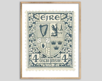 Ireland Shield Stamp Print