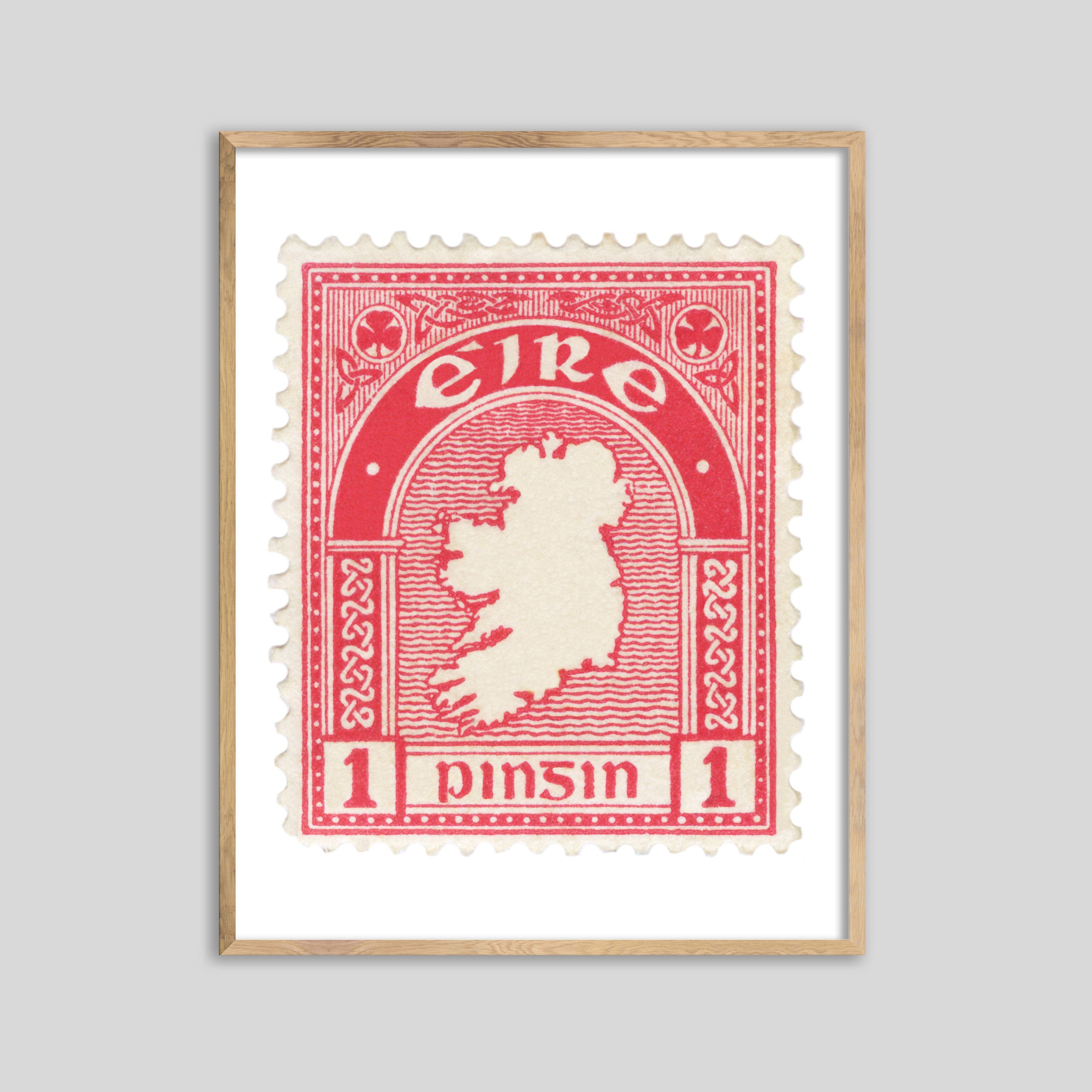 Eire Map Stamp Print Etsy UK