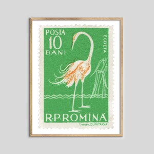 Rumänien Reiher Stempel Druck