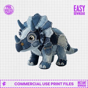 Denim Patchwork Stegosaurus PNG, niedliches Dinosaurier Sublimationsdesign, Jean Stegosaurus digitaler Download, westlicher Dinosaurier Shirt Design
