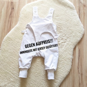 Taufstrampler / Musselinstrampler / Babystrampler / Newborn / weiß / Mädchen / Junge / Geschenk / Geburt / Taufe / Bild 8