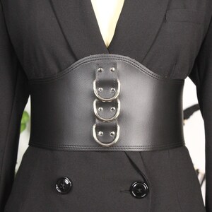 Adjustable leather underbust corset, Vegan leather harness belt, Strappy bustier with buckles, Soft leather corset belt for woman