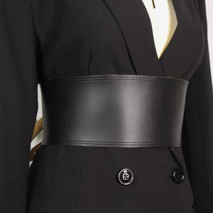 Vegan leather harness belt, Adjustable leather corset, Minimal waist bustier, Soft leather belt for woman