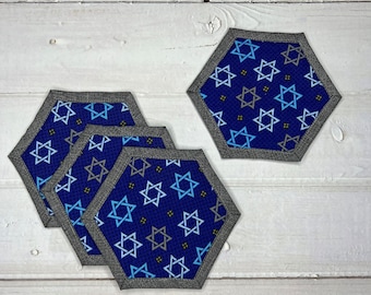 Hanukkah coasters / Hanukkahg decoration / Hanukkah decor / Hanukkah gift