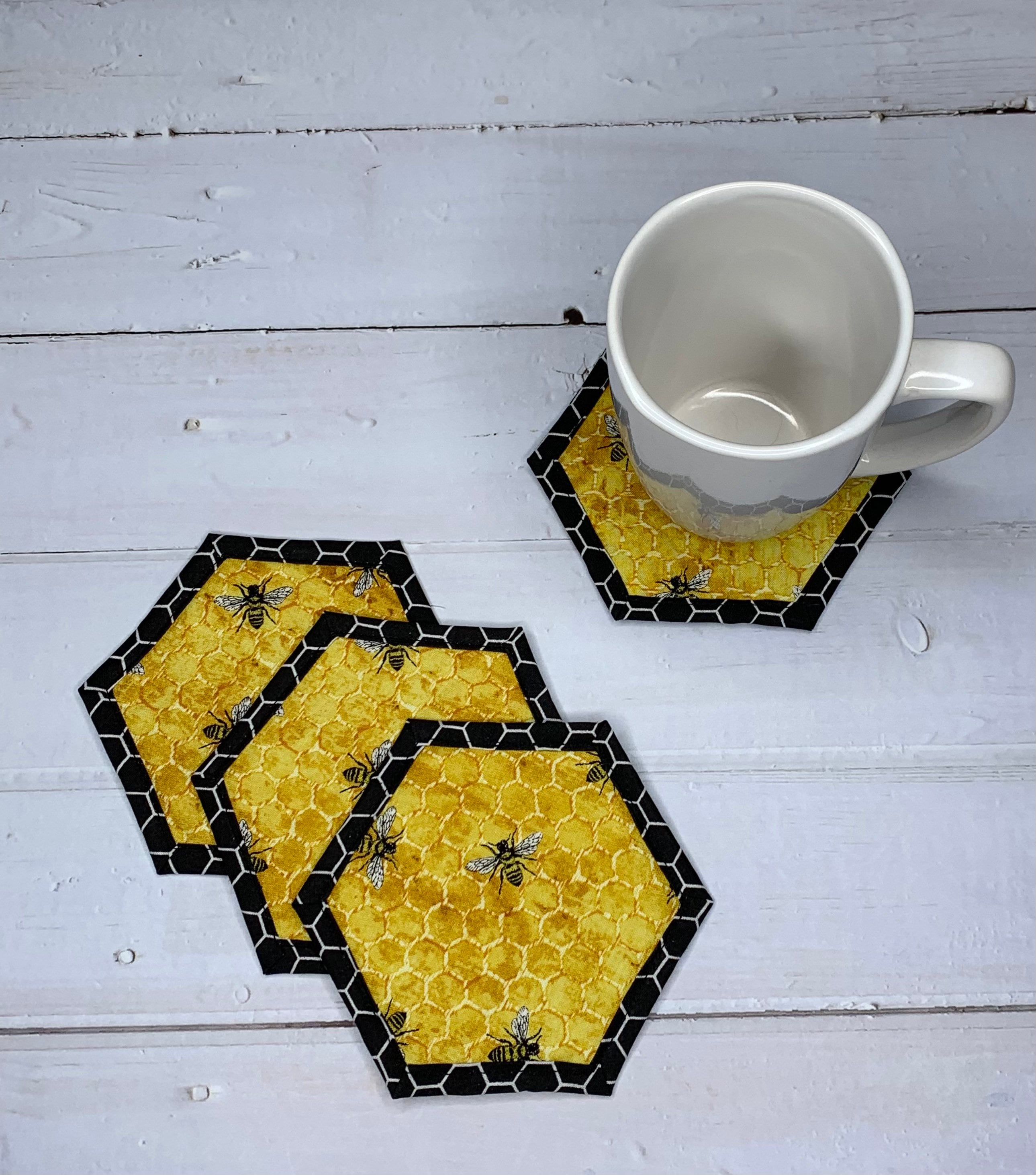 Bee Coasters / Honey Bee Table Decor / Bee Lover Gift /bee Etsy