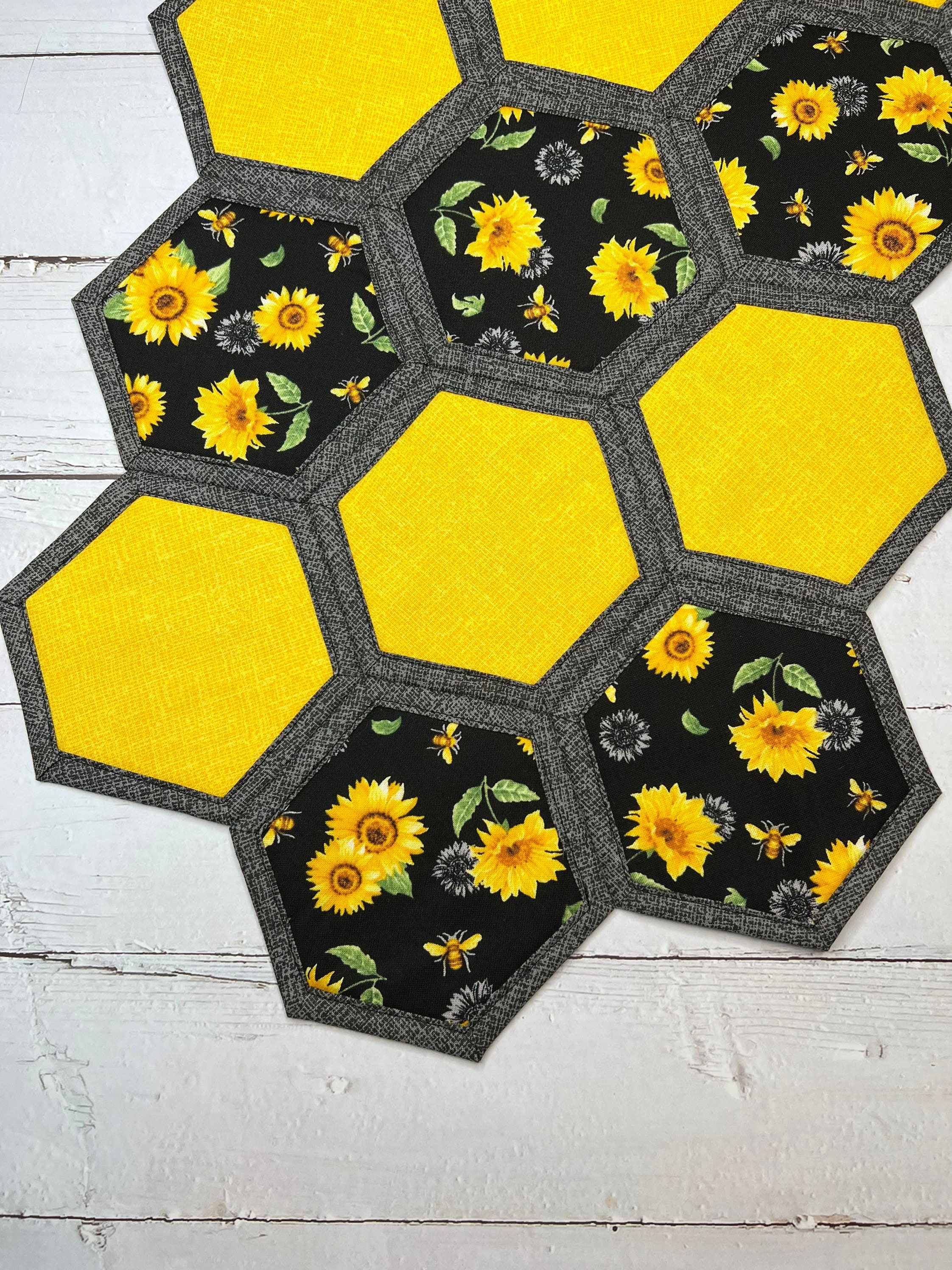 Handmade Quilted Sunflower Table Runner: Farmhouse Fall Decor - Etsy