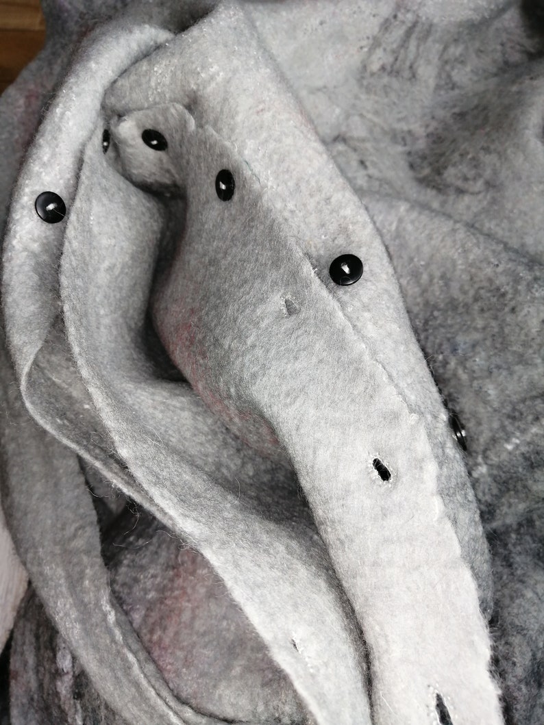 Felted Coat,vest, Felted Transformable Coatvest,wool Jacket for Women