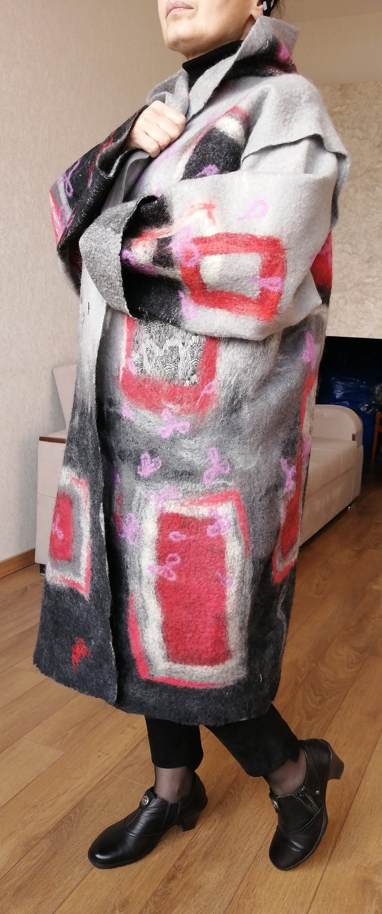 Felted Coat,vest, Felted Transformable Coatvest,wool Jacket for Women