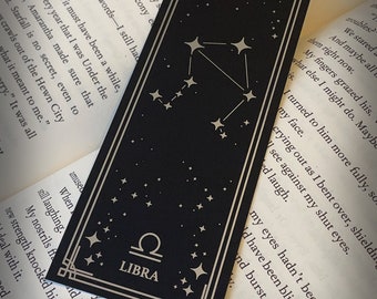 Star Sign Constellation Silver Foiled Bookmarks