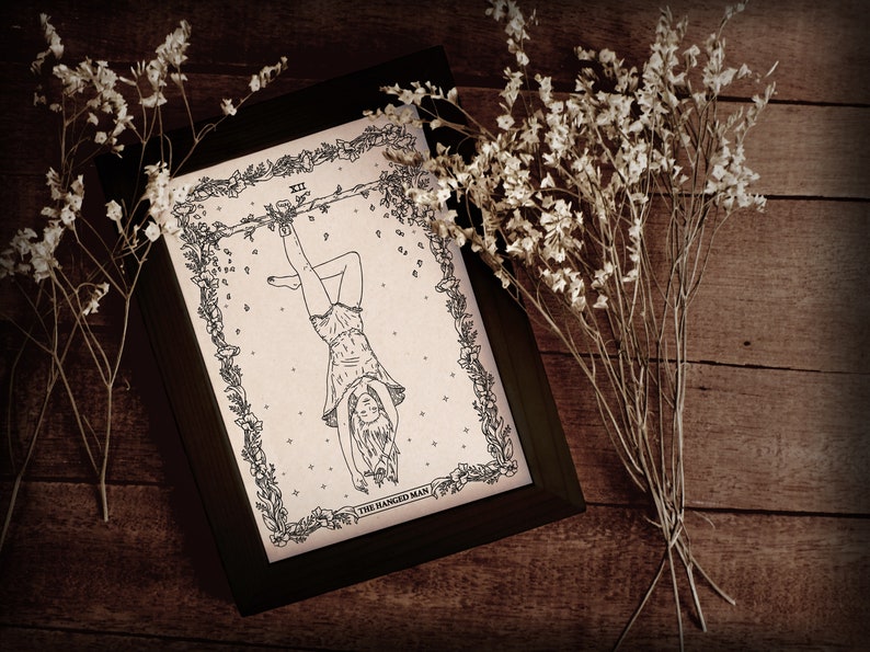 The Hanged Man Tarot Card Design. Digital Download for Tattoo Etsy