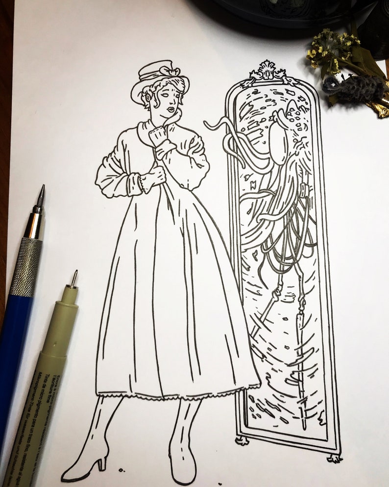 Extraterrestrial. Original Hand Drawn Drawlloween Day 14