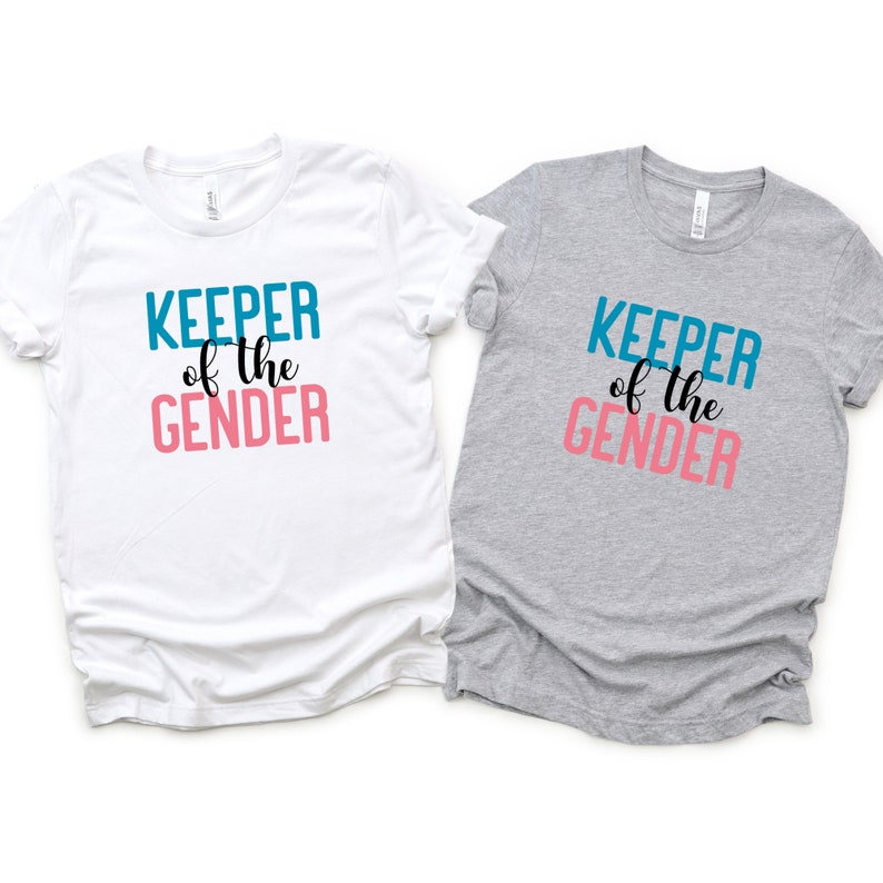 Keeper of the Gender Shirt Gender Reveal Shirt Blue or Pink - Etsy