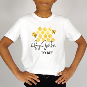 Camiseta de revelación de género "Hermano mayor a abeja", fiesta temática de abejas