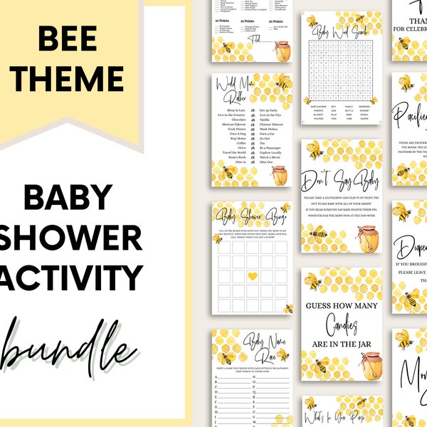 Bee Themed Baby Shower Games - Etsy