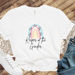 Rainbow Baby Keeper of the Gender Reveal Shirt, Gender Reveal Shirt, Baby Announcement Shirt, Team Boy, Team Girl, Gender Reveal Party