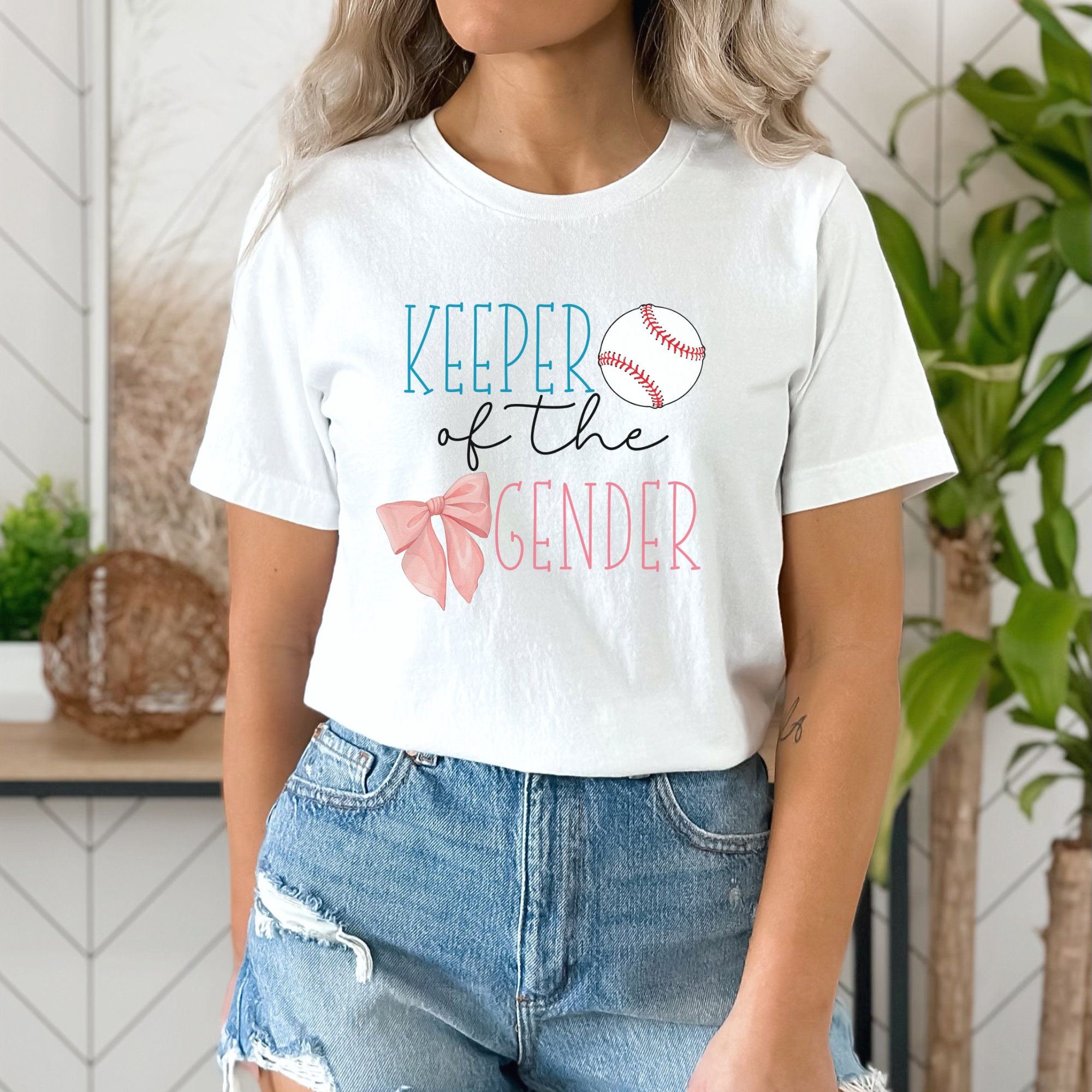 Keeper of the Gender Shirt for Gender Reveal, Baseballs or Bows Gender Reveal Shirts, Keeper of the Gender, Teams Bows, Team Baseballs