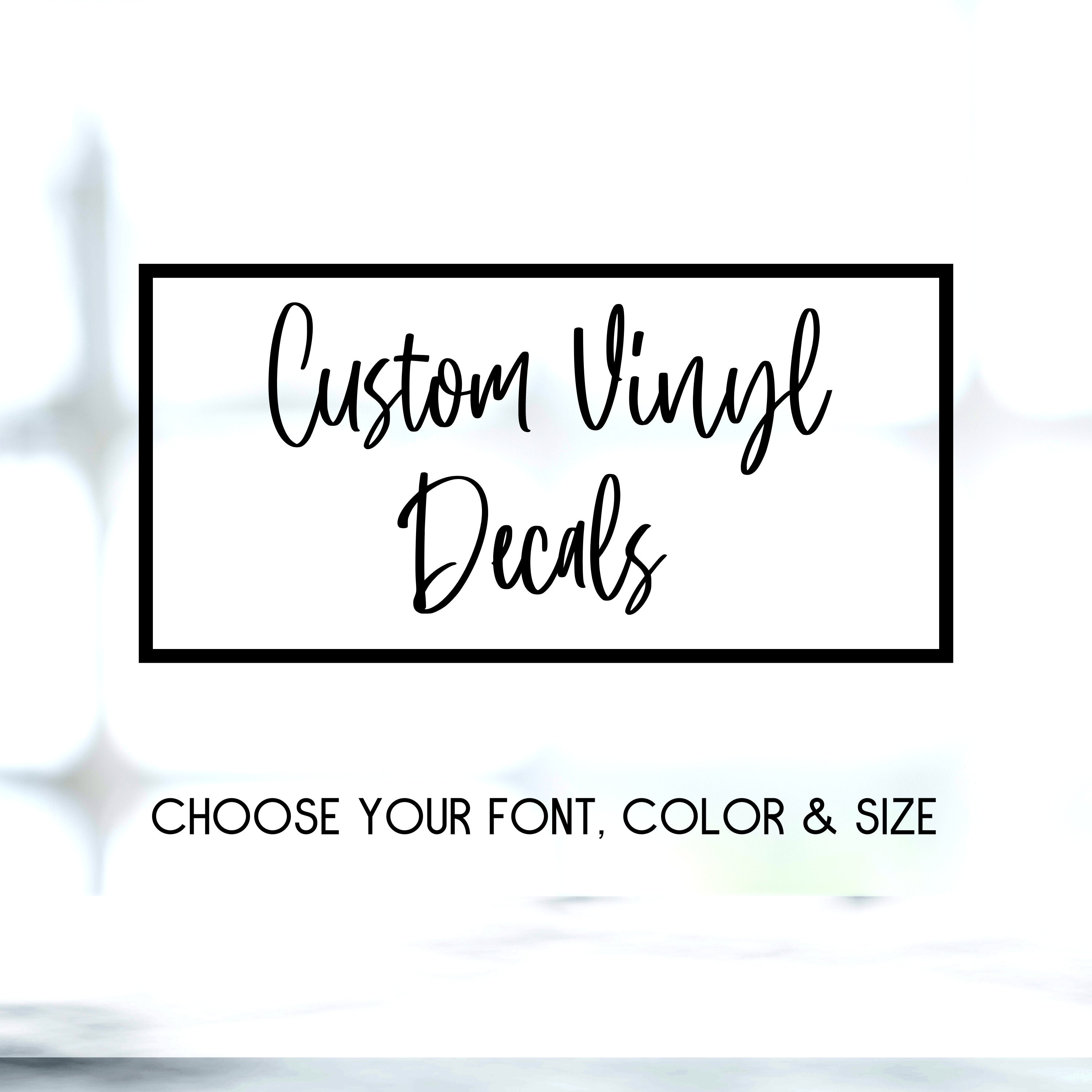 Vinyl Decals Custom Name Decals Permanent Vinyl Decal for - Etsy