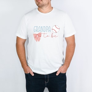 Grandpa to be Shirt for Gender Reveal, Baseballs or Ballet Shoes, Gender Reveal Shirt