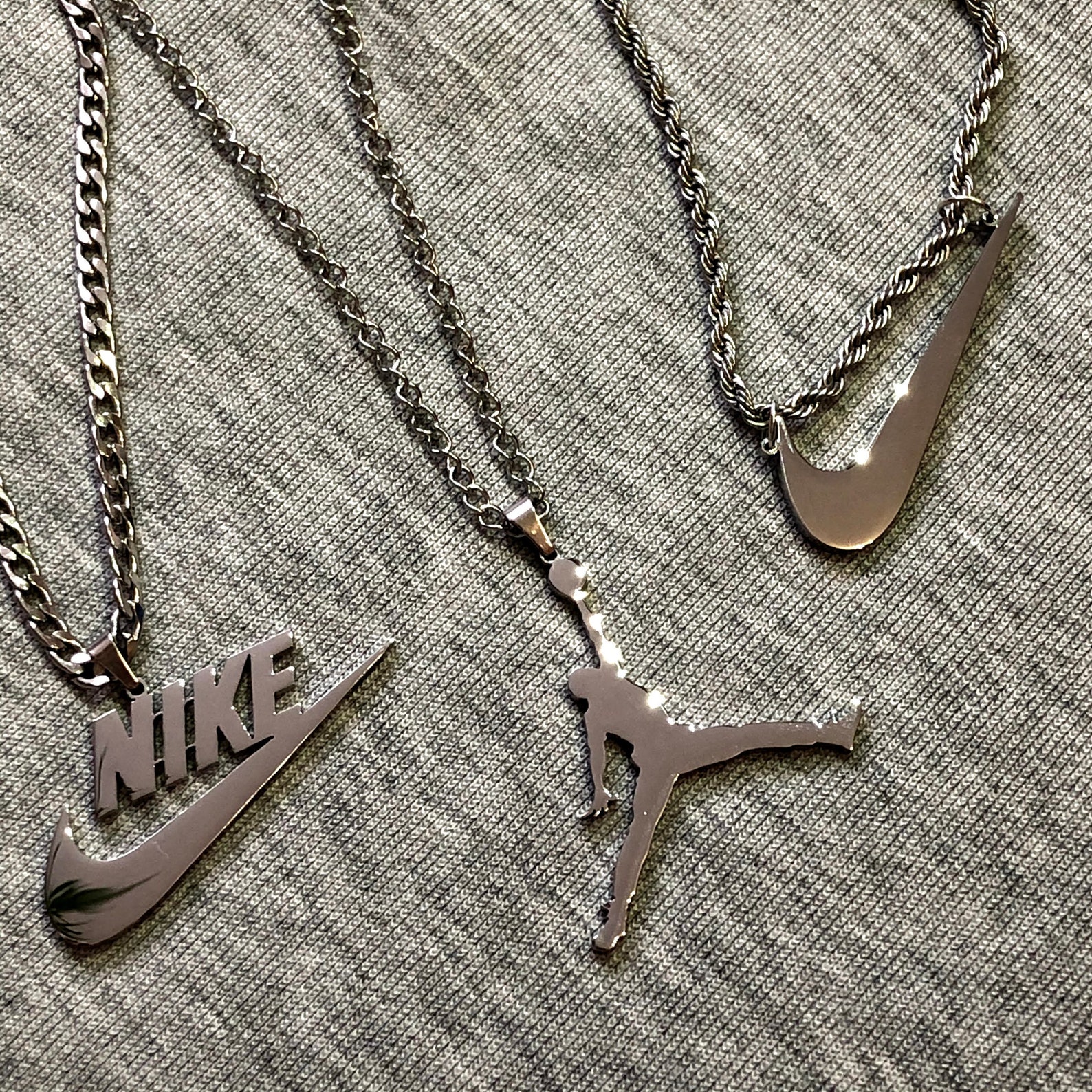 Nike Swoosh Logo Necklace Pendant Chain | Etsy