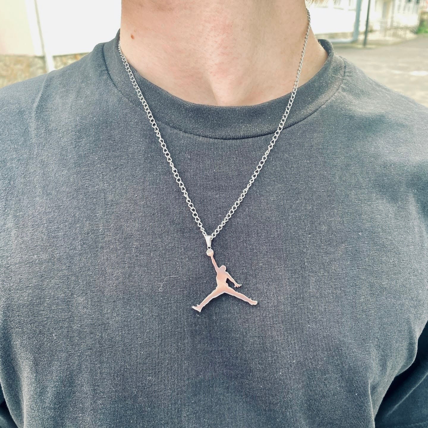 Collar con logotipo de Air Jordan Michael Jordan colgante Etsy