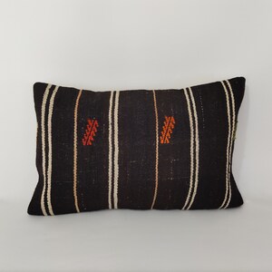 Decorative Pillow Cover 16x24, Turkish Kilim Pillow, Ethnic Pillow, Embroidered Pillow, Kilim Cushion Cover, Pillow For Couch, Lumbar Pillow