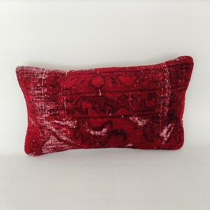 Antique Pillow Cover 12x20 -Ethnic Cushion -Vintage Pillow -Carpet Pillow -Decorative Pillow -Turkish Pillow -Handwoven Pillow Case