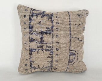 Ethnic Pillow Cover 20x20, Throw Pillows For Couch, Handmade Kilim Pillow, Boho Pillow, Turkish Kilim Pillow, Decorative Rug Pillow Cover