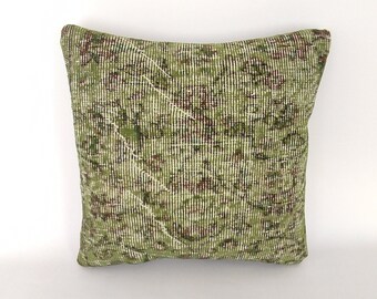 Throw Pillow Cover 20x20 -Vintage Pillow -Ethnic Carpet Pillow -Handwoven Pillow -Turkish Pillow -Kilim Pillow -Decorative Pillow For Couch
