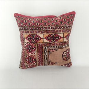 Copricuscino Kilim etnico 18x18 -Cuscino decorativo -Cuscino tessuto a mano -Cuscino accento -Cuscino ricamato -Cuscino per divano -Cuscino Boho